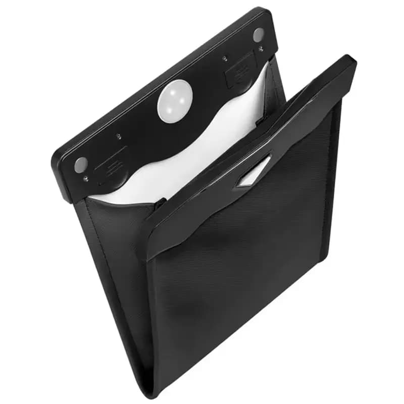 Pattumiera per auto a LED Borsa per immondizia in pelle PU Tasca portaoggetti impermeabile a prova di perdite riutilizzabile