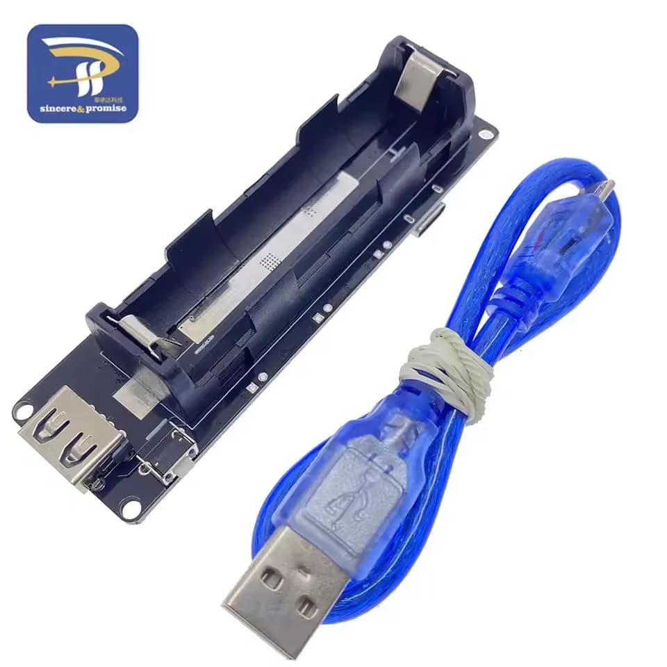 Double Lithium Battery 18650 Shield V3/V8 Power Bank Charging Module 1 via 5V/3A 3V/1A Type-C Micro USB for Raspberry Pi ESP32S