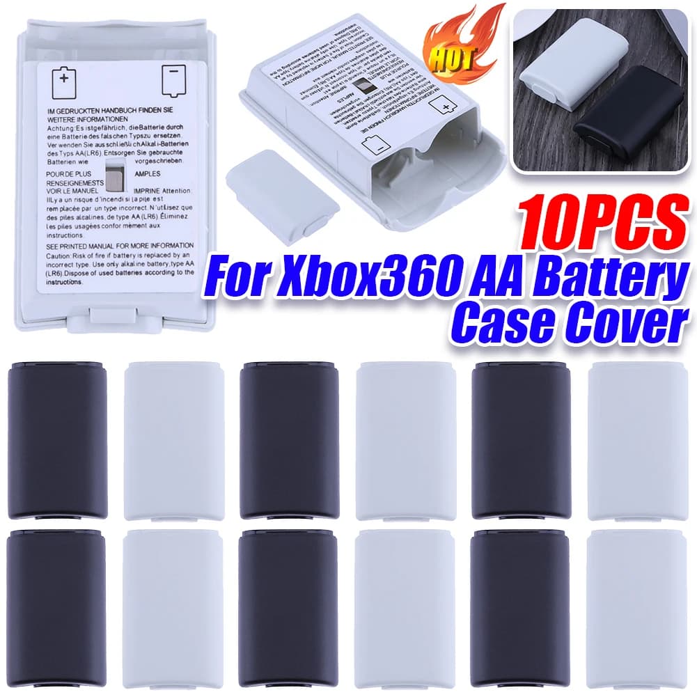 Coperchio Batteria in Plastica per Controller Wireless, Accessori di Ricambio per Xbox 360, Cover Posteriore in ABS con Adesivo