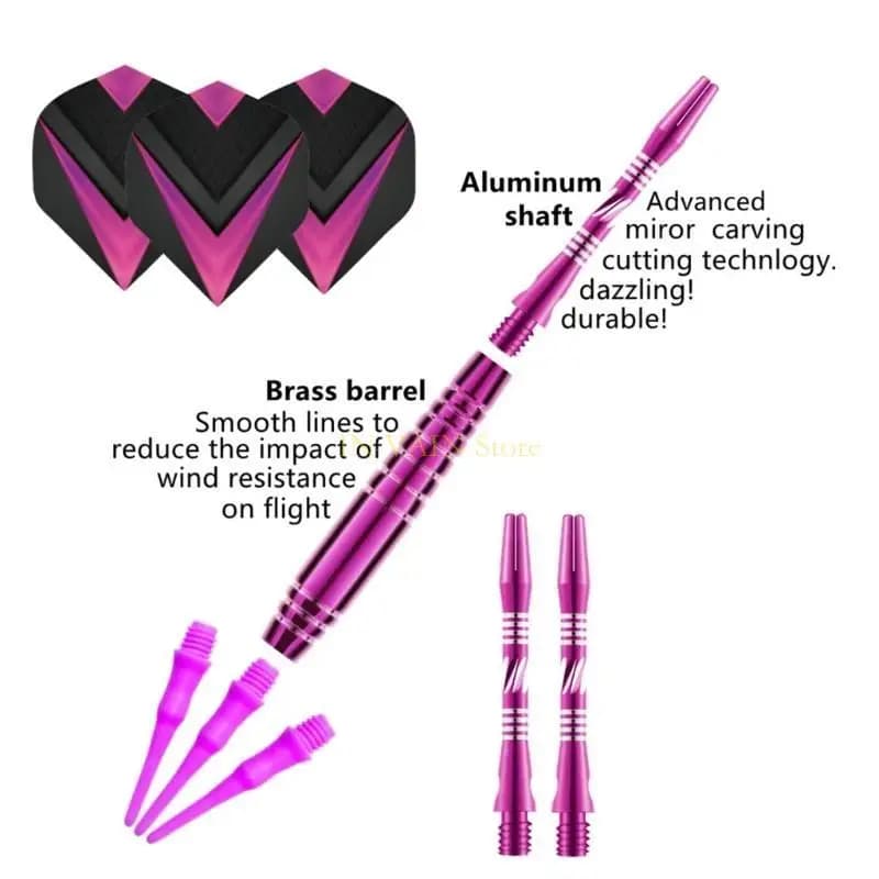 M5TC 3 Pz/pacco 19g Set Freccette con Punta Morbida PET Standard, Aste in Alluminio Freccette con Punta in Plastica con