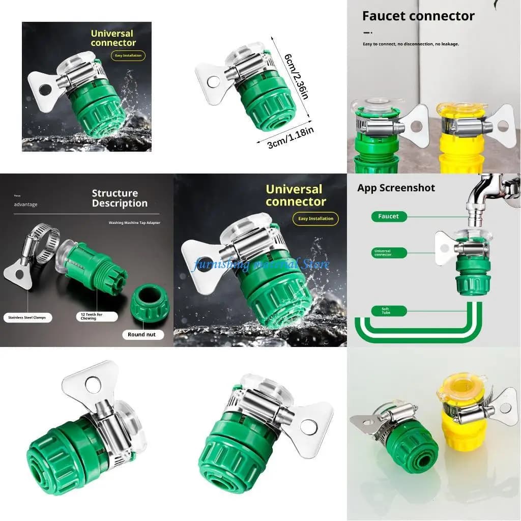 Y5GD Adattatore per rubinetto acqua Raccordo collegamento rapido Lavaggio auto Giardino Irrigazione Connettore Raccordi