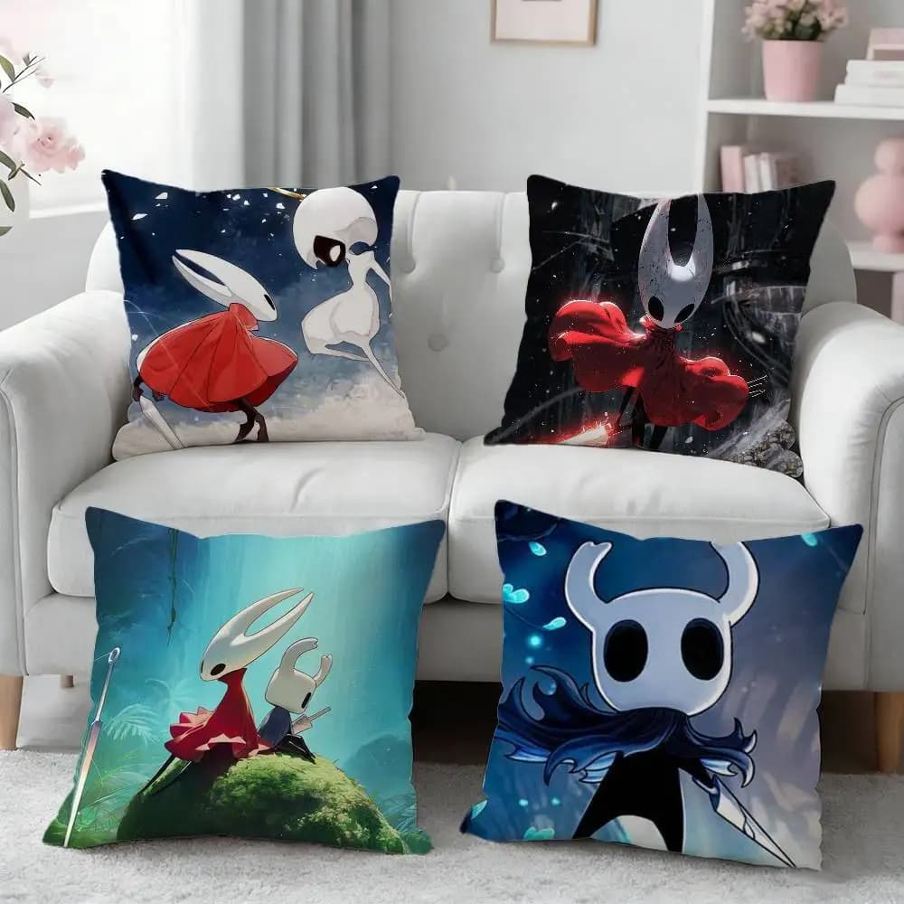 Federa per cuscino con motivo stampato Game H-Hollow Knight Silksong per la copertura del cuscino del divano del soggiorno