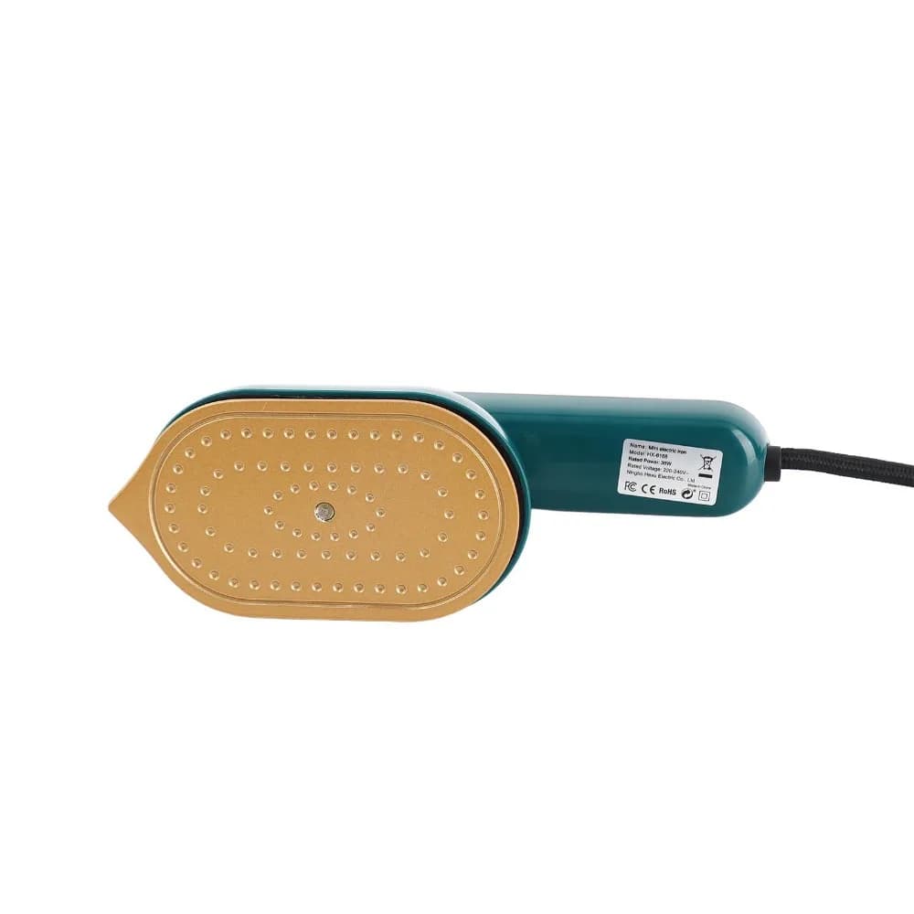 Compact Plastic Mini Steam Iron Green 12.8 * 8.4 * 6.2cm Handheld Garment Steamer Clothes Steam Iron Travel Use