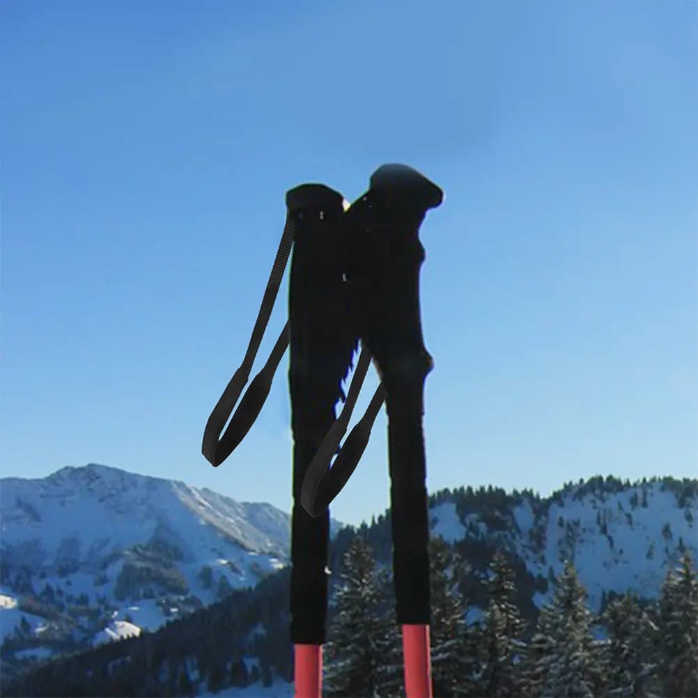 4 Pezzi Fascia da Polso Premium in Nylon Regolabile per Bastoncini da Sci, Bastoni da Trekking, Bastoni da Escursionismo, Bastoni da Passeggio