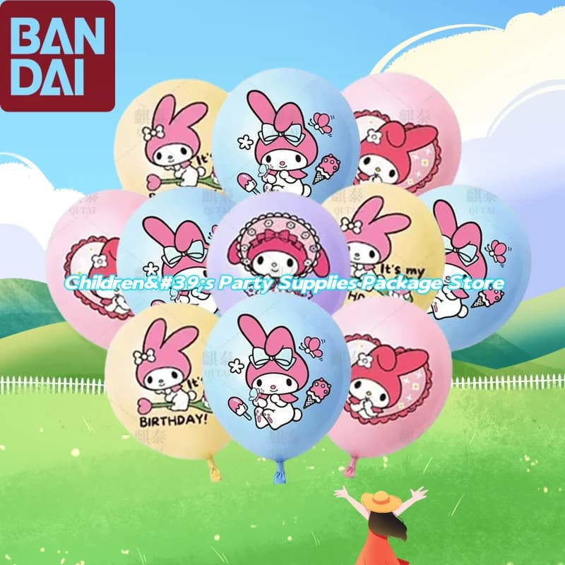 3/6/18 pezzi da 12 pollici Sanrio My Melody Cartoon, set di palloncini in lattice, per feste di festival di ragazzi e ragazze, baby shower, decorazioni per feste