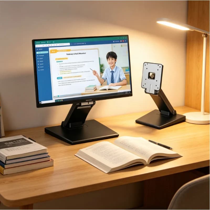 Foldable VESA Monitor Mount Stand, 14-24" Metal Desktop Screen Bracket for Office Home School