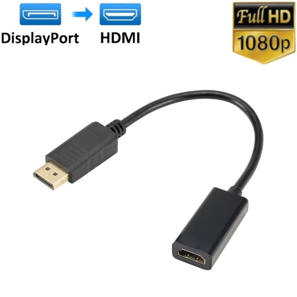 Adattatore convertitore compatibile 4K DP 1080P Displayport DP a HDTV, splitter per TV, monitor, proiettore, laptop, computer, telefoni