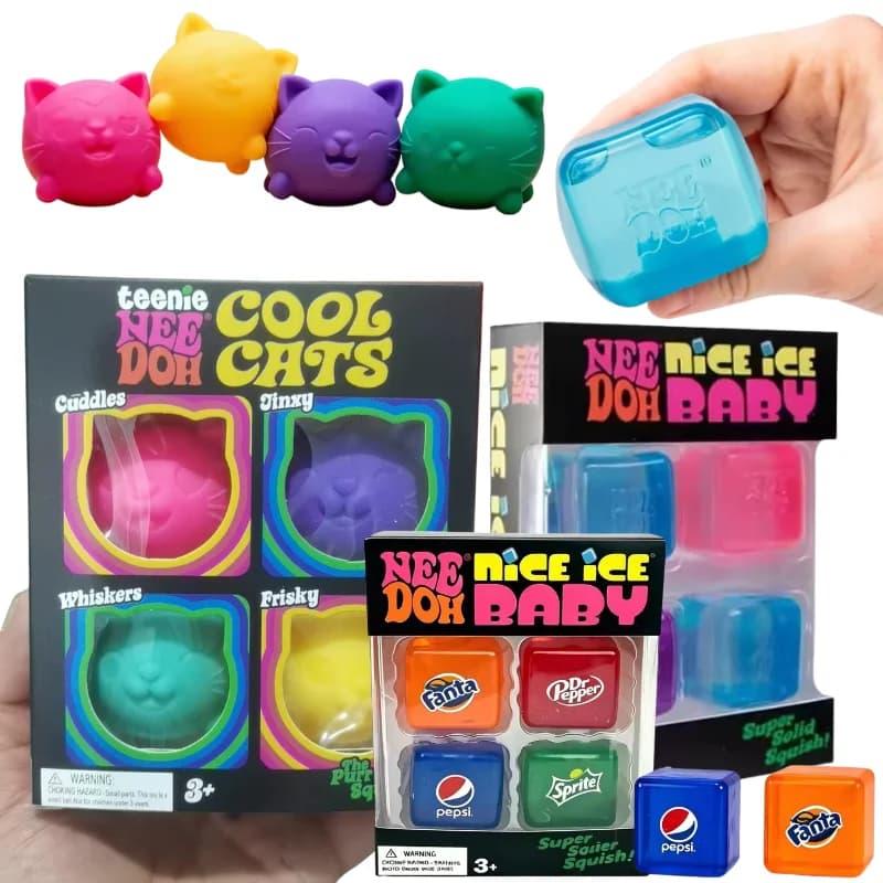 Schylling Needoh Nice Cube Sensory Toys Stress Relieving Blocks Pinching Relieving Puzzle Solving Venting Children Souvenir