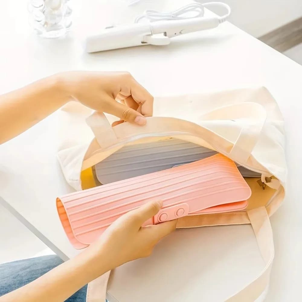 Durable Silicone Curling Wand Cover Non-Slip Heat Resistant Curling Iron Storage Bag Hair Straightener Bag Home