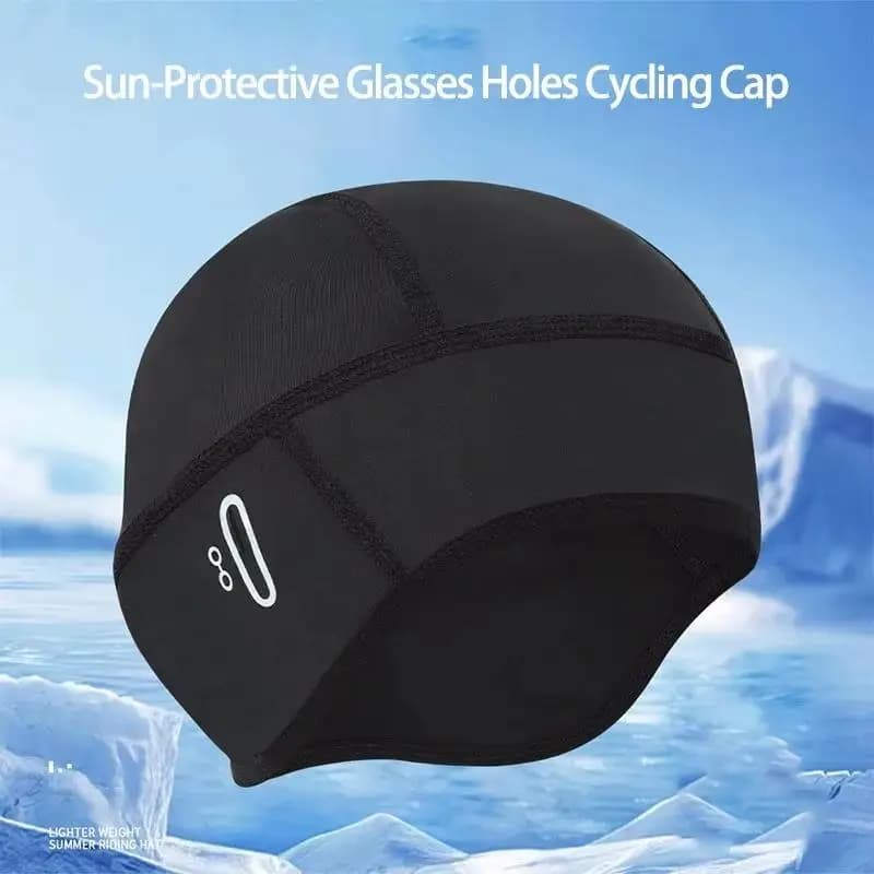 Sports Cycling Hat with Solar Protection, in Ice Silk, with Glass Holes, for Open Race, Bicycle, Moto