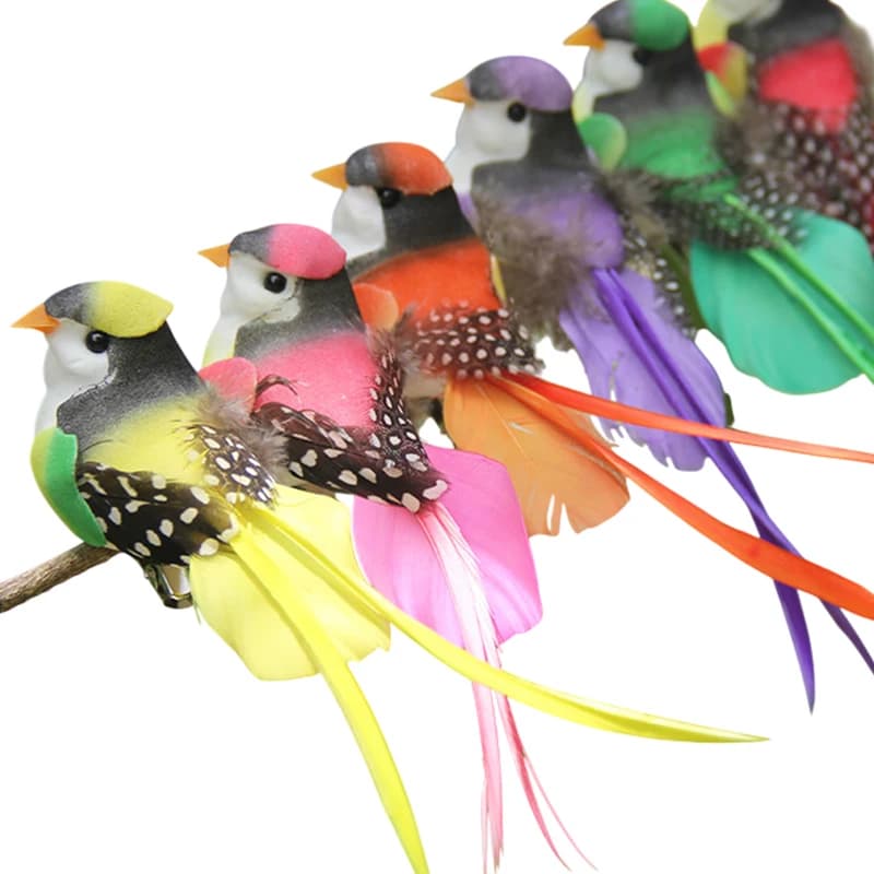 Iron tail clip, handmade artificial bird, plant decoration, crafts for ornament