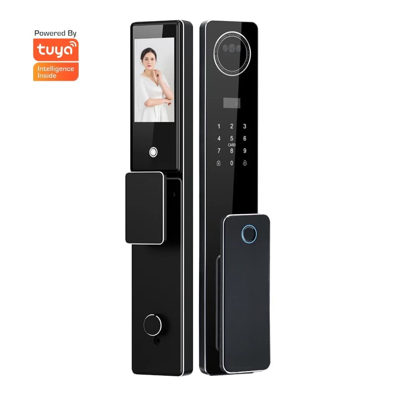 Smart Lock digitale con fotocamera Scheda per impronte digitali Smart Lock Riconoscimento facciale Password Serratura per porta