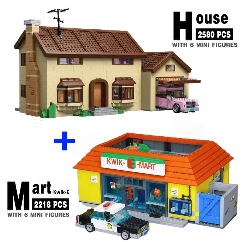 2026 new Kwik E Mart And Supermarket House Model Building Blocks Bricks 2580pcs 2218pcs 71006 71016 Toys Birthday Christmas Gift