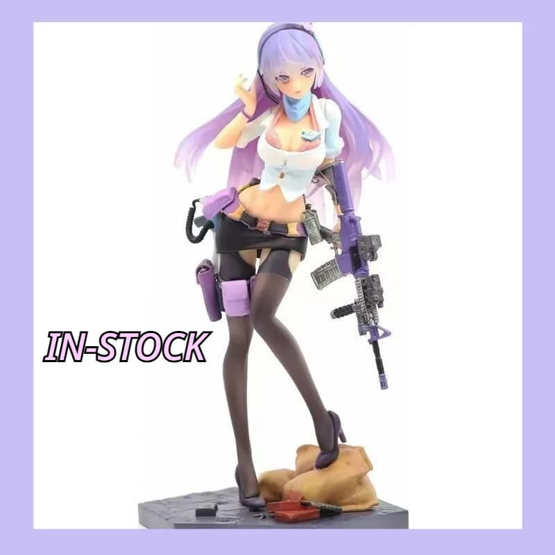 Action Figure Anime Global Elf After School Battle, Statua Ragazza dai Capelli Viola, Decorazione da Scrivania, Giocattolo da Collezione, Regalo per Appassionati di Anime