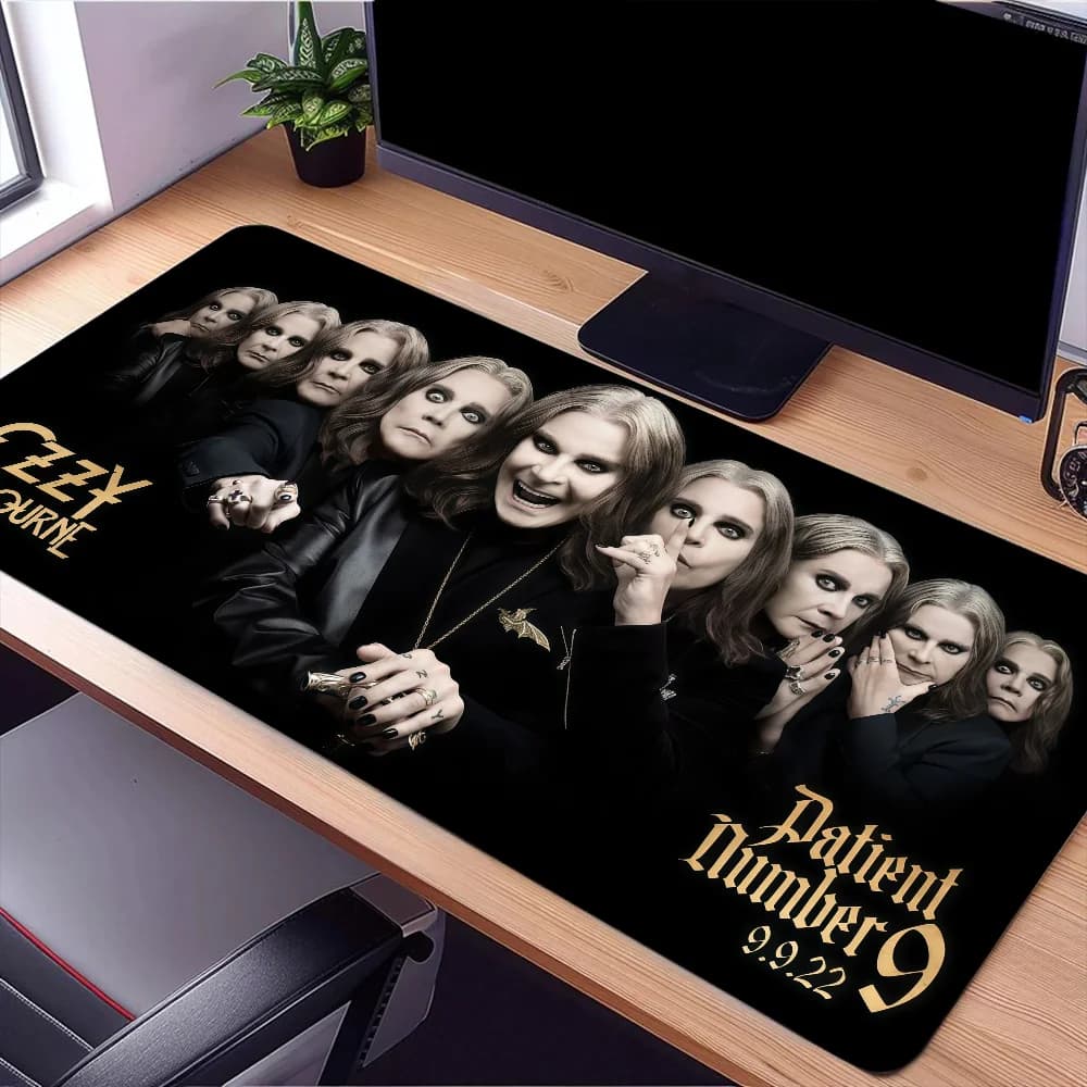 Singer O-Ozzy Osbourne Number 9 Mouse Pad Large Desk Mat Keyboard Ergonomic Office Rubber PC Non-slip Anti-fray Home Custom