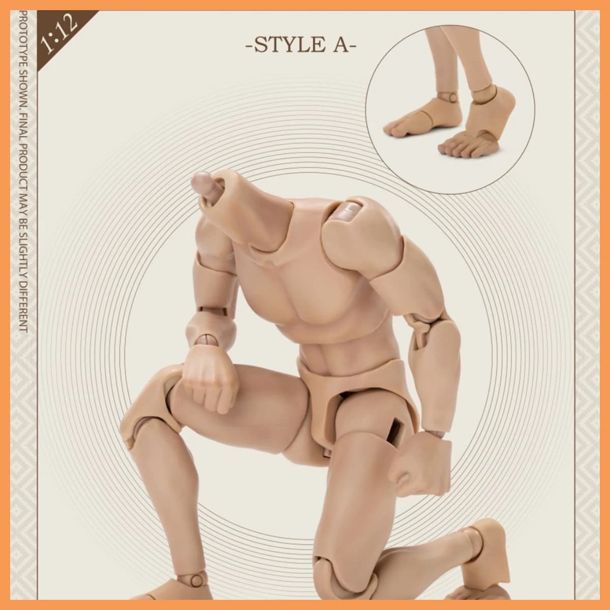 TUNSHI STUDIO TS-MB-001/002 Corpo articolare ultra flessibile in scala 1/12 con forma a mano sostituibile Modello di action figure circa 14 cm