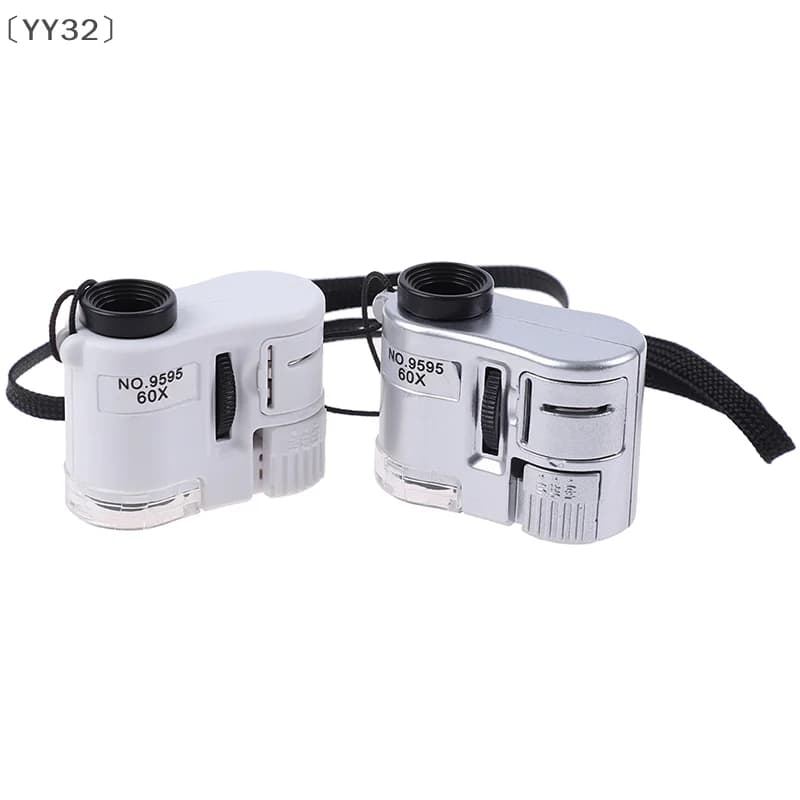 maveraYY32 Circa 60X Mini microscopio con lente d'ingrandimento con luce a LED Rilevatore di valuta per gioielliere