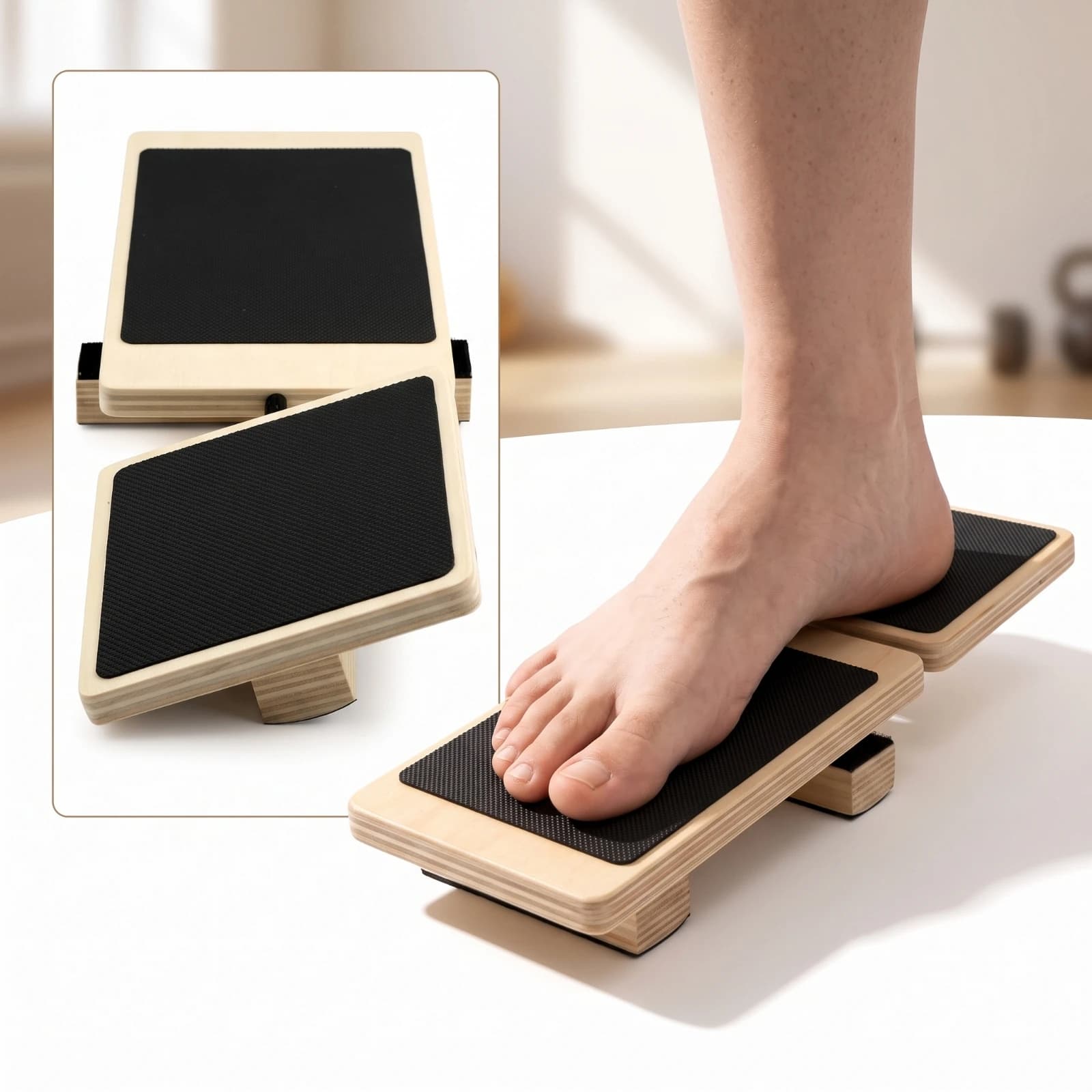 Hinged Foot Stretch Board Angled Calf Stretch Board Calf Stretcher for Dancers, Home Gym, Rehabilitation