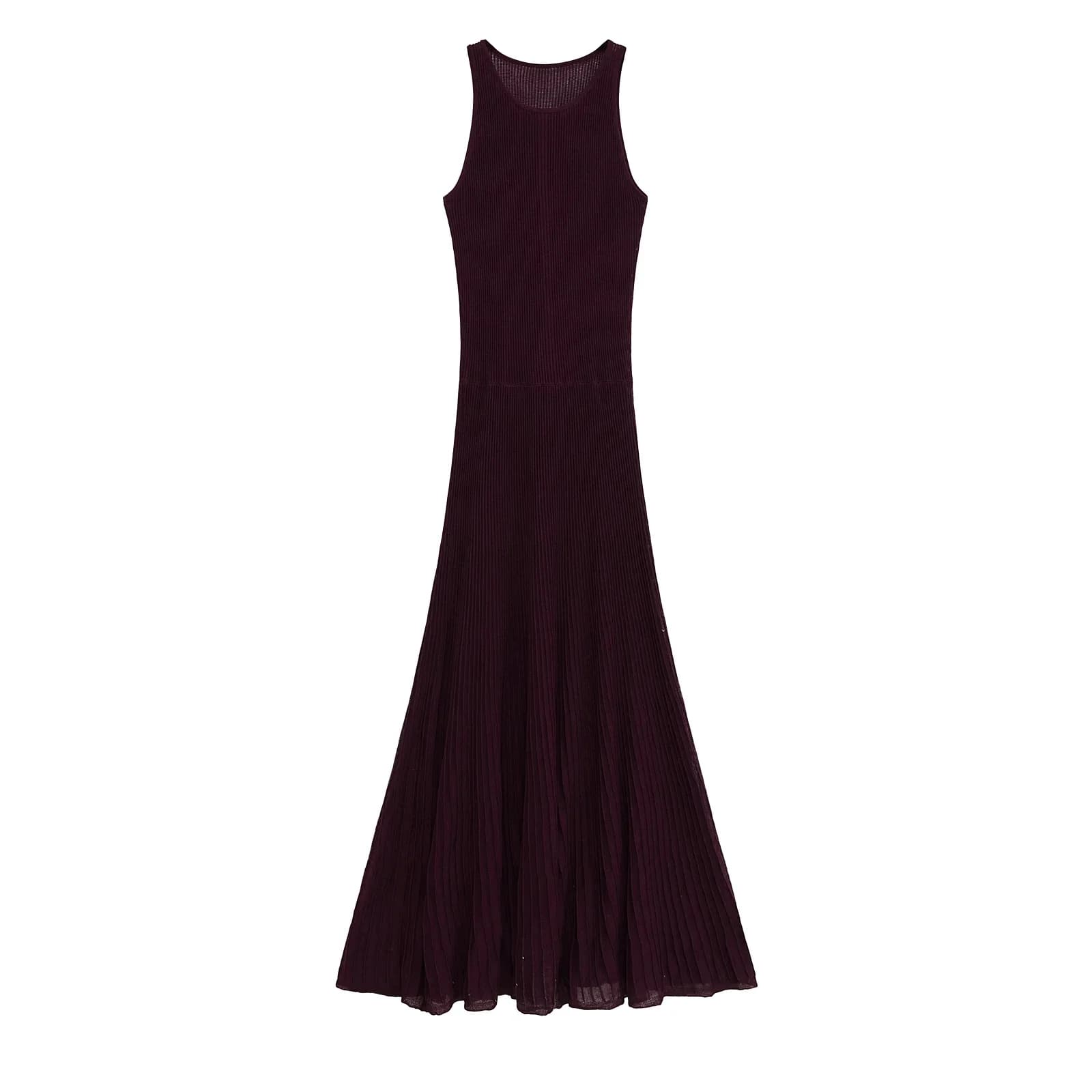 Abito longuette aderente estivo elegante da donna per donna Sexy O collo senza maniche per feste in spiaggia e abiti da club 0014015
