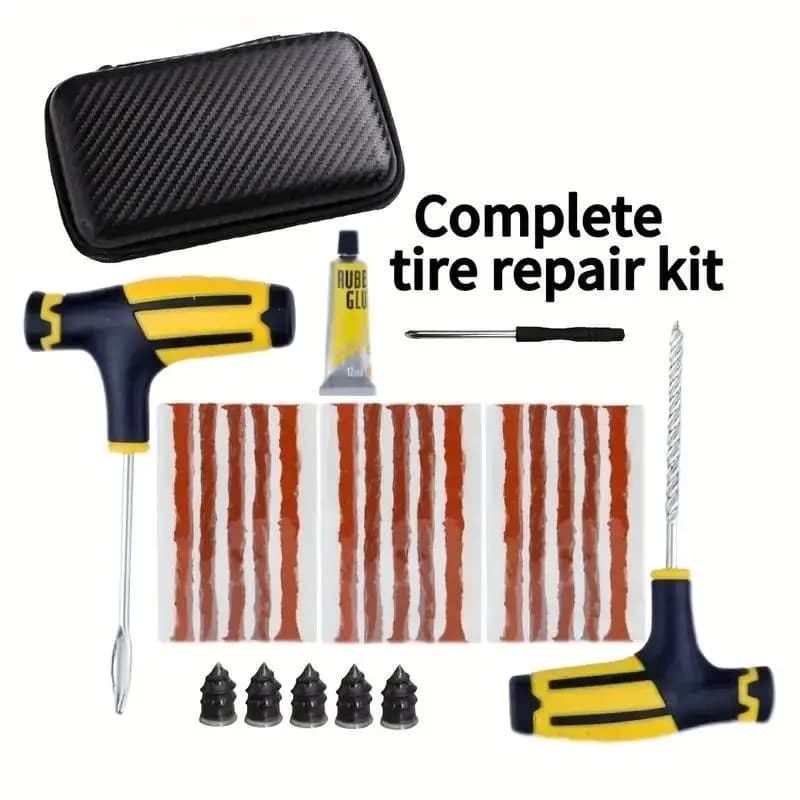 Kit di riparazione di pneumatici di emergenza: colla e strisce di gomma per carichi pesanti a fissaggio rapido o strumento rapido per pneumatici sottovuoto per auto/camion/camper