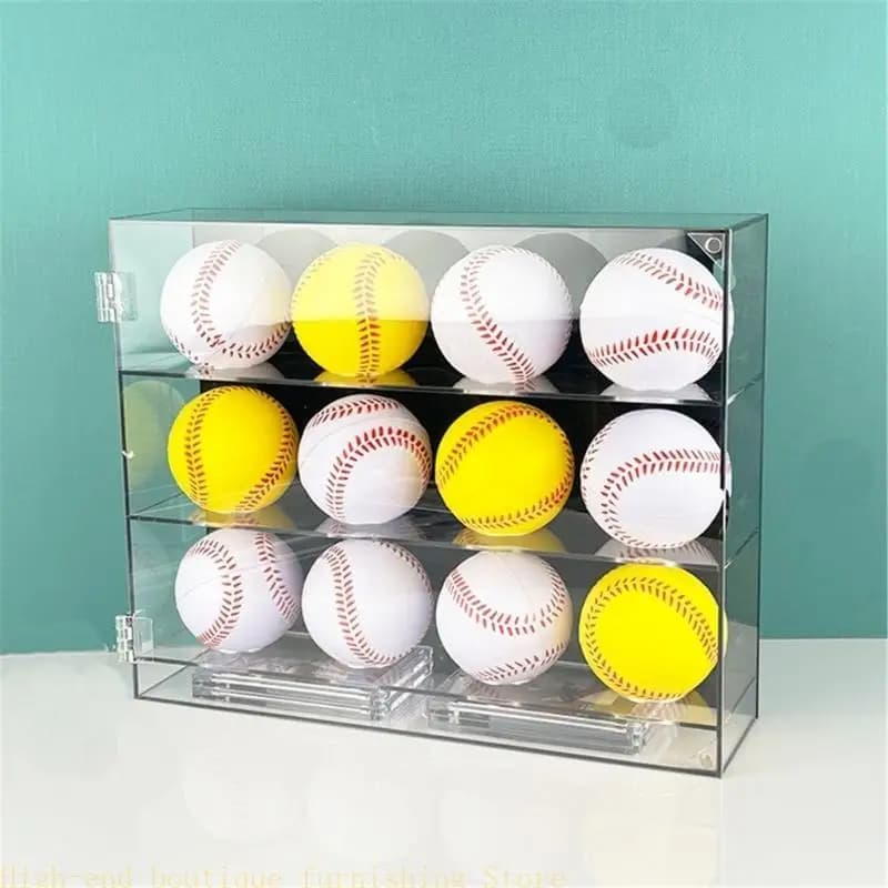 Visualizzazione da baseball acrilico montato a parete L9NB Case rettangolare da golf box da golf da golf da golf per oggetti da