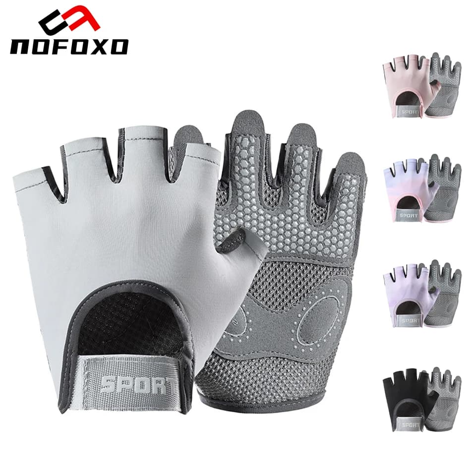 NOFOXO Cycling Gloves Half-Year, Anti-Cocoon Anti-Slip Fitness Gloves, Urti Absorbents, for Yoga, Sport and Gym, Man Woman