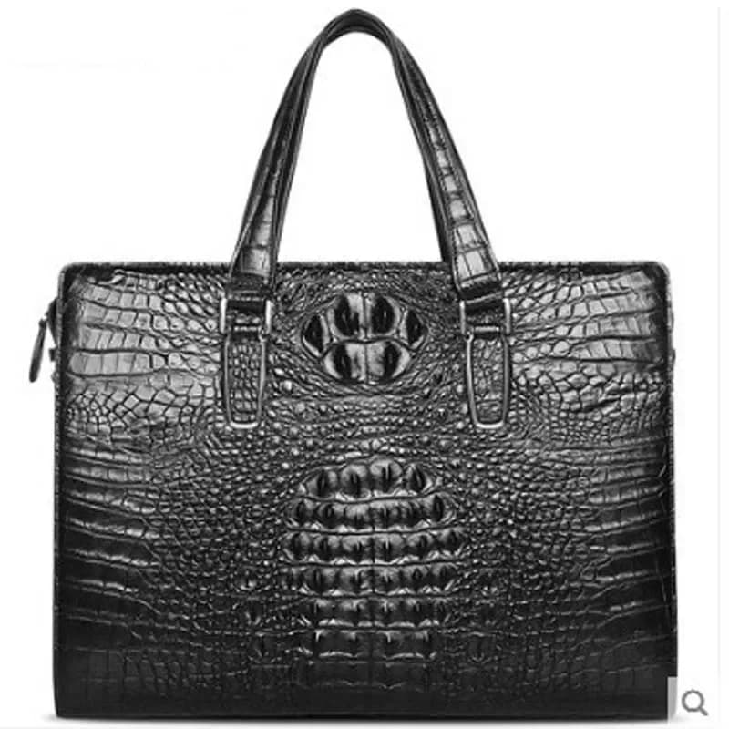 KEXIMA nuovo arrivo Borsa da uomo in coccodrillo borsa da lavoro borsa da uomo in pelle valigetta