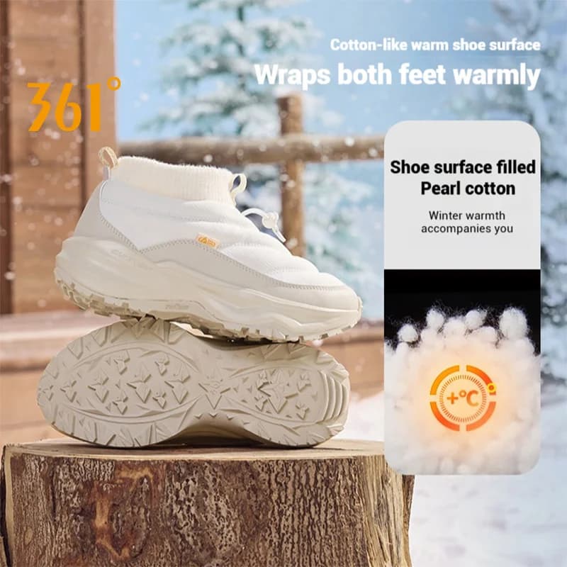 Stivali invernali da donna a 361 gradi Scarpe da ginnastica alte resistenti all'abrasione termiche per tutti i terreni foderate in pile con impugnatura sul ghiaccio Donna 682542215A