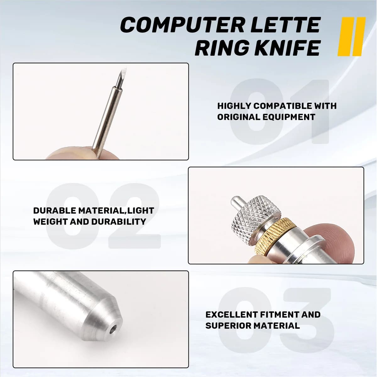 Coltello per scritte per computer 1Pc Supporto per lama per plotter da taglio per intaglio in acciaio al tungsteno con 9 pezzi 30/45/60 gradi Lame per taglierina in vinile 2