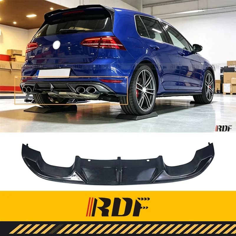 Adatto per Volkswagen MK 7 VW GOLF 7 R Rline Diffusore Modificato in Fibra di Carbonio REVOZPORT Spoiler Posteriore Accessori