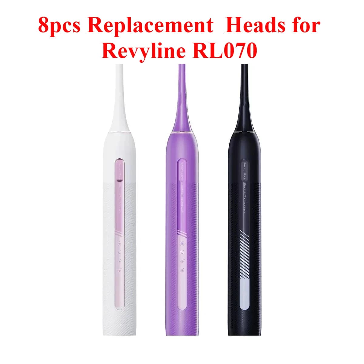 8 pezzi di testine di ricambio per spazzolino elettrico Revyline RL070, accessori per spazzolino elettrico, setole, per Revyline RL070