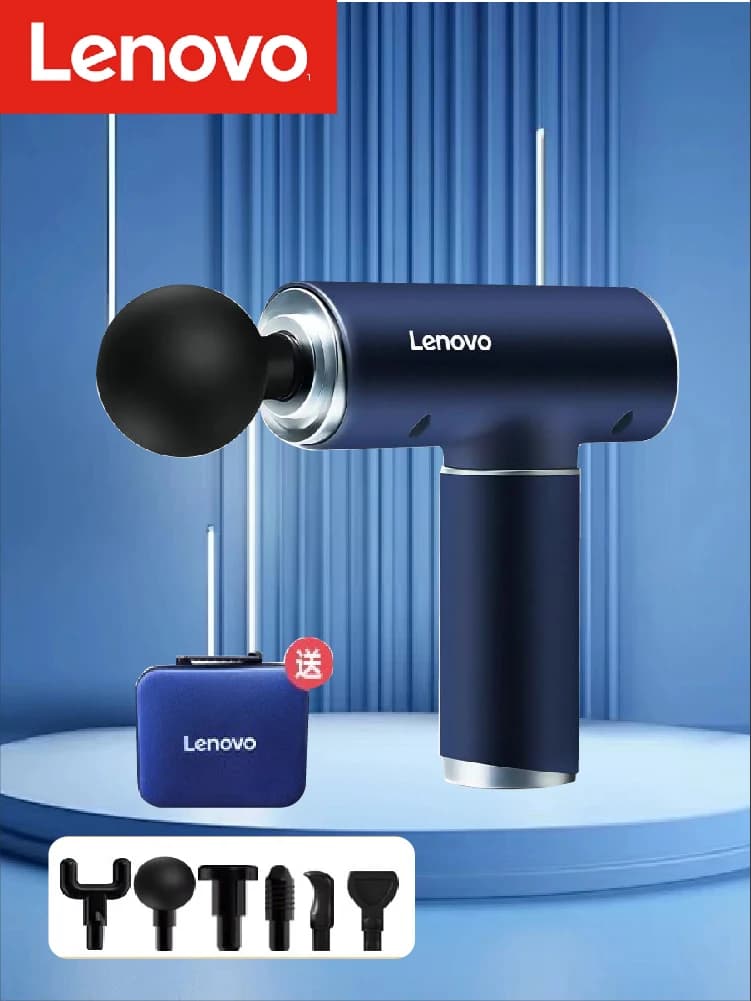 Lenovo 6 Heads Fascia Gun Professional Grade Mini Silent Sports Relaxation Massager 5th Gear Deep Tissue Electric Massage Gun