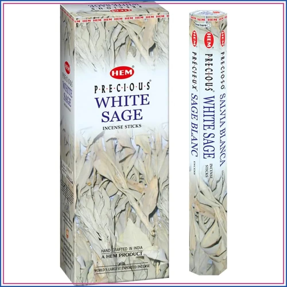 100 Natural White Sage Incense Sticks - Air Purifying, Calming & Cleansing for Meditation