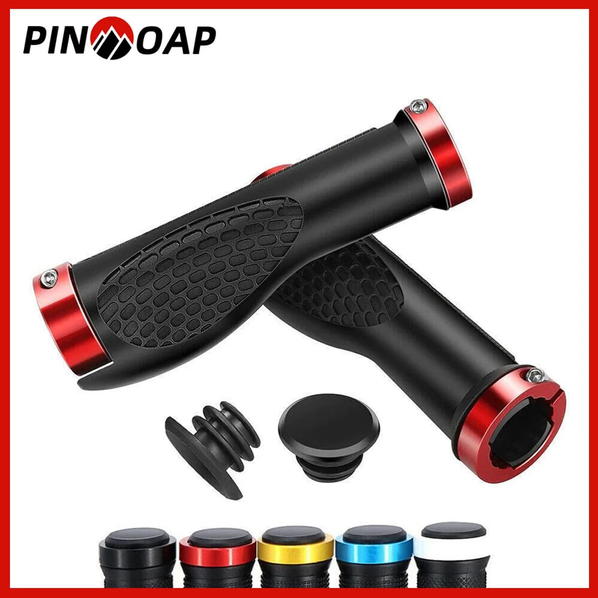 Ciclismo Mtb Bike Mountain Bicycle Anti-Skid Locking Manopole per manubrio Copertura Design ergonomico Copertura protettiva per manubrio per bicicletta