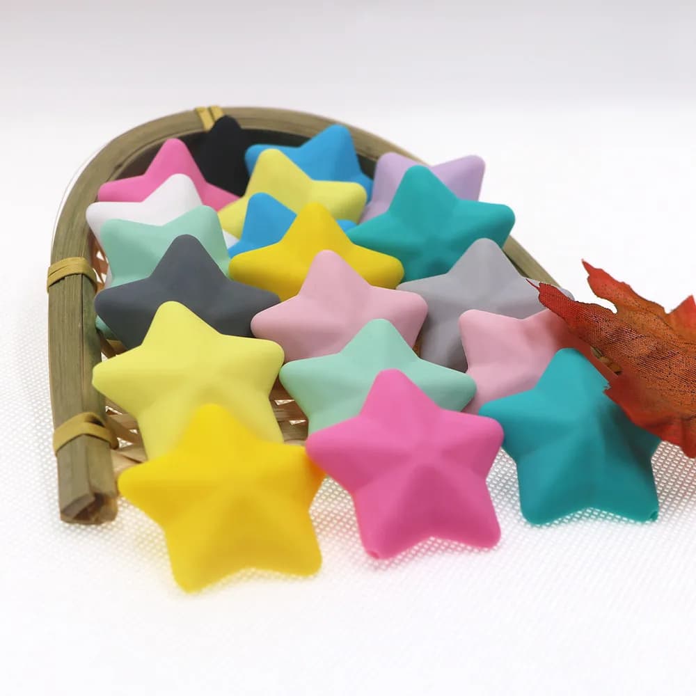 5 pezzi di cartoni animati per barche a vela, stelle, perline in silicone, accessori fai da te, creazione di gioielli, collane