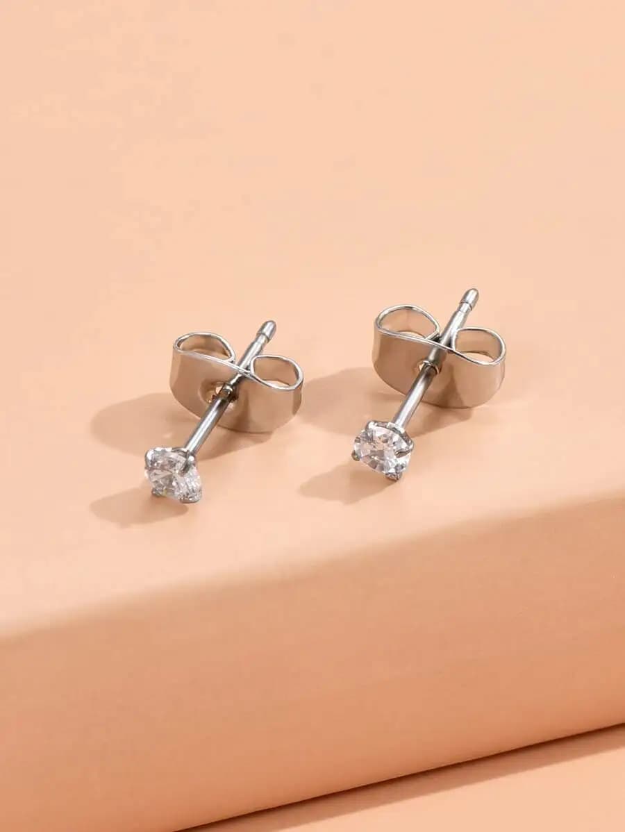 Cubic Zirconia Stud Earrings For Women