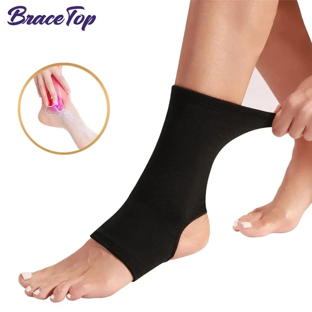1 manicotto di compressione per tutore per caviglia, supporto per caviglia traspirante, calzino di compressione del piede per gonfiore, fascite plantare, distorsione