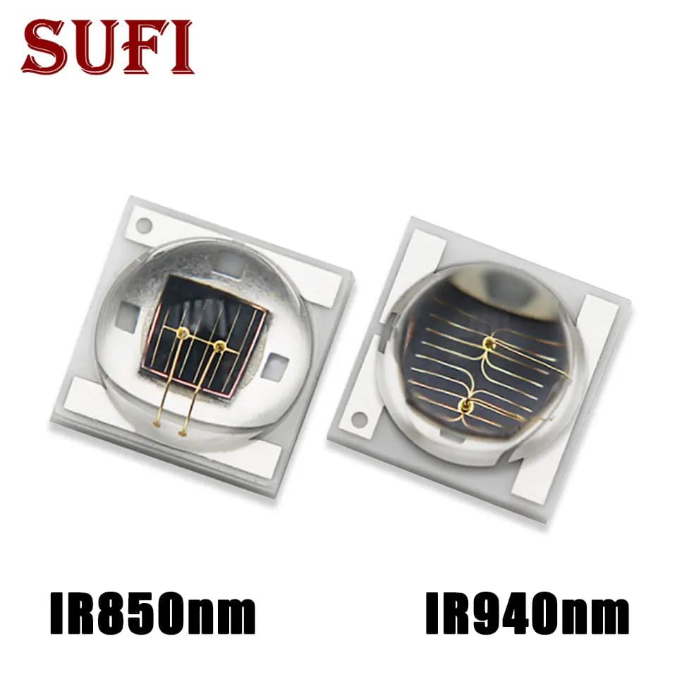 5 pz 3 W a infrarossi profondi IR850nm IR940nm LED Chip in ceramica SMD 3535 Perline lampada Monitoraggio di sicurezza Emissione LED Telecamera per visione notturna