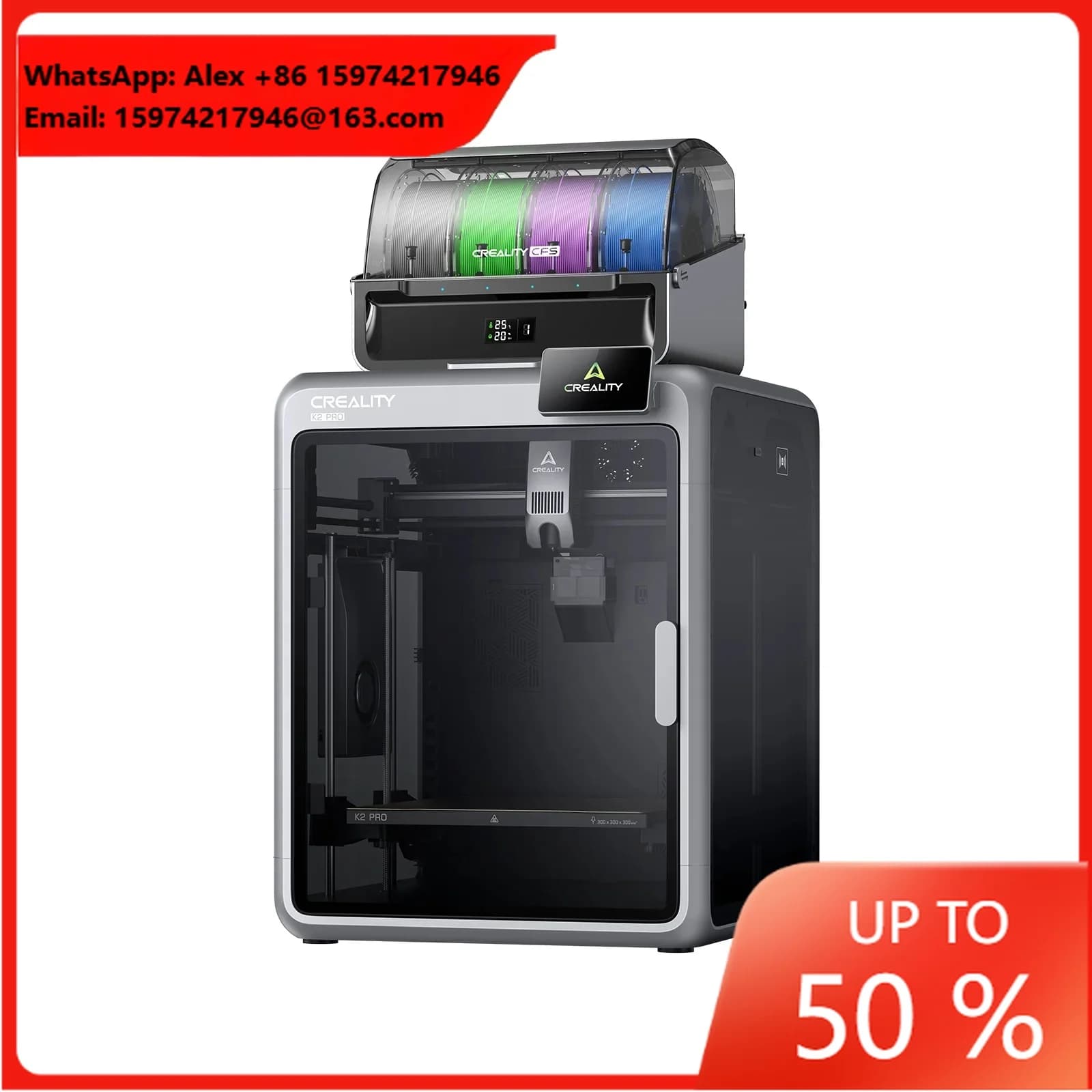 Creality K2 Pro Combo 3D Printer 300*300*300mm Multi-Color High-Speed CoreXY
