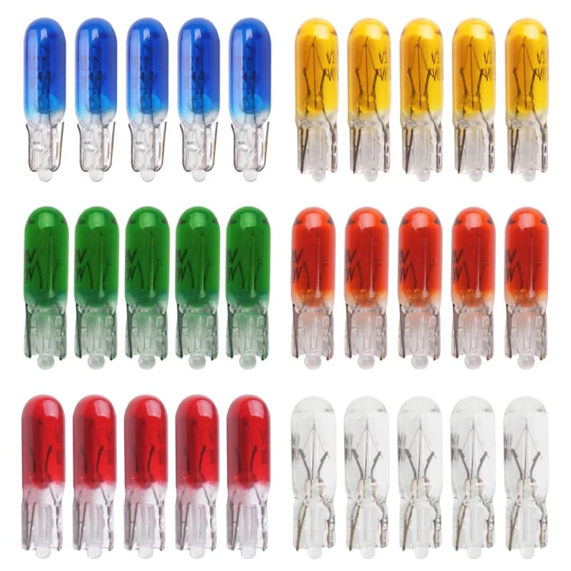 10/20/100 pz T5 T10 w5w lampada Alogena Luci di distanza per auto Cruscotto diodo Indicatore LED luci Luce di lettura 4300 k Ambra