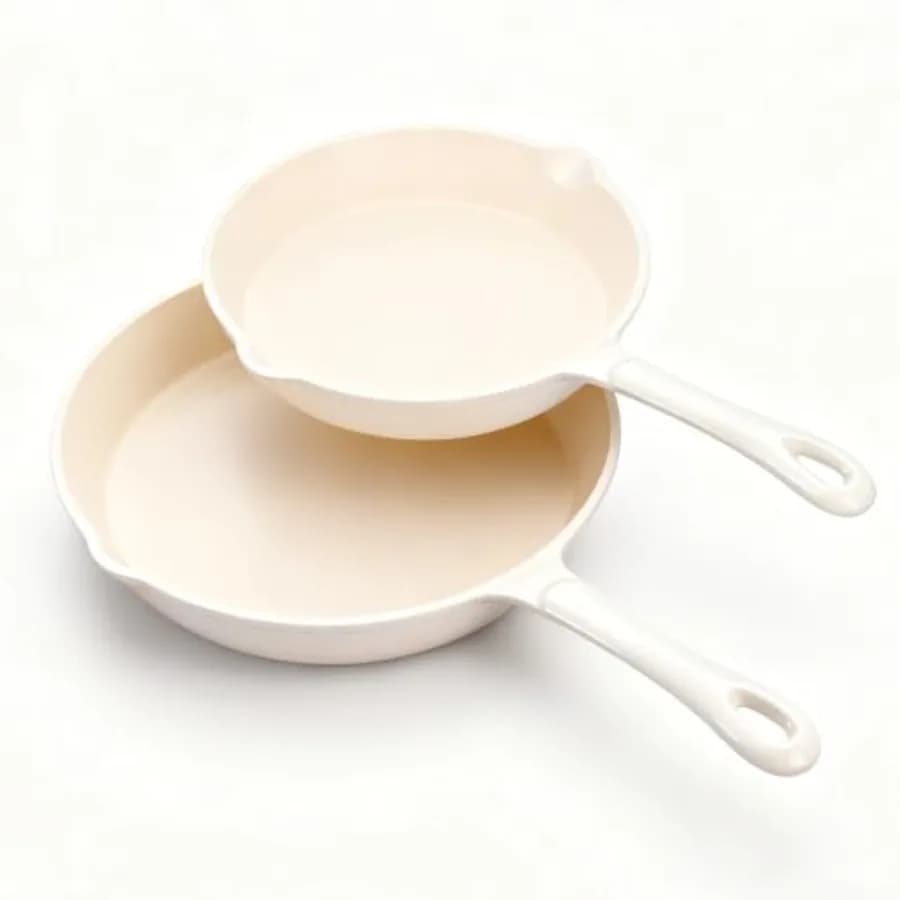 Pans set8 and 9.5 Inch Ceramic Cast Iron Pans Set Nonstick Nonstick Frying Pan Set Without PFAS and PTFE and PFOA Dishwasher an