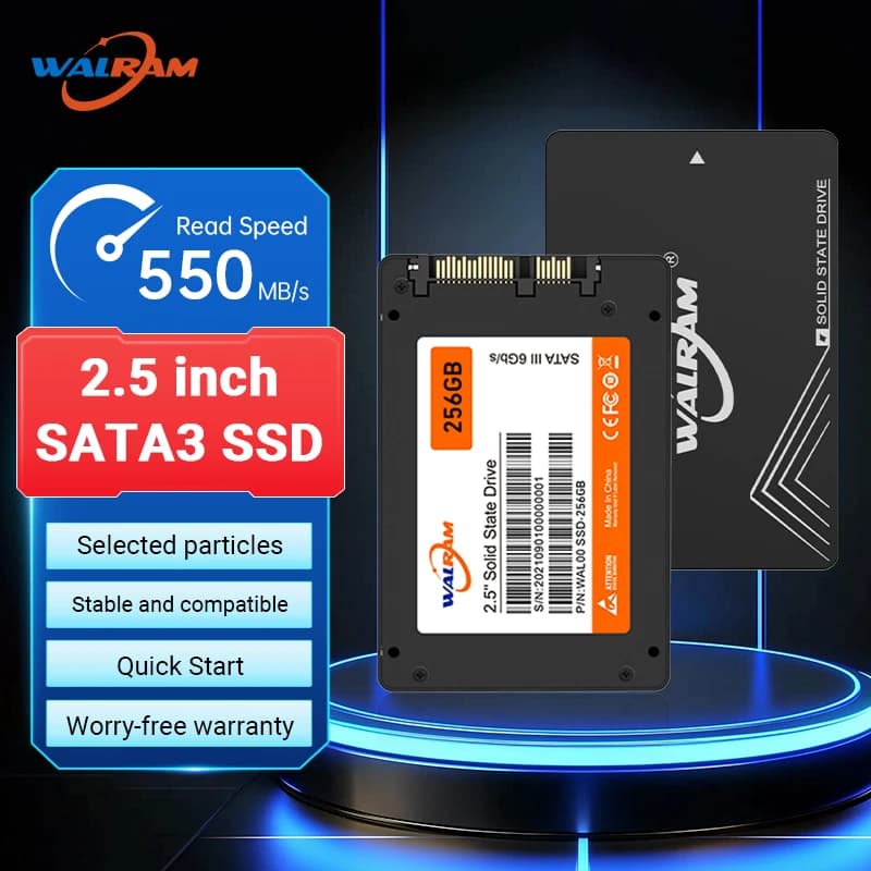 WALRAM 2.5 SATAIII SSD 128GB 256GB SSD 512GB 480GB HDD 1TB 2TB 500GB 240GB 128GB 120GB Disco rigido a stato solido per laptop desktop