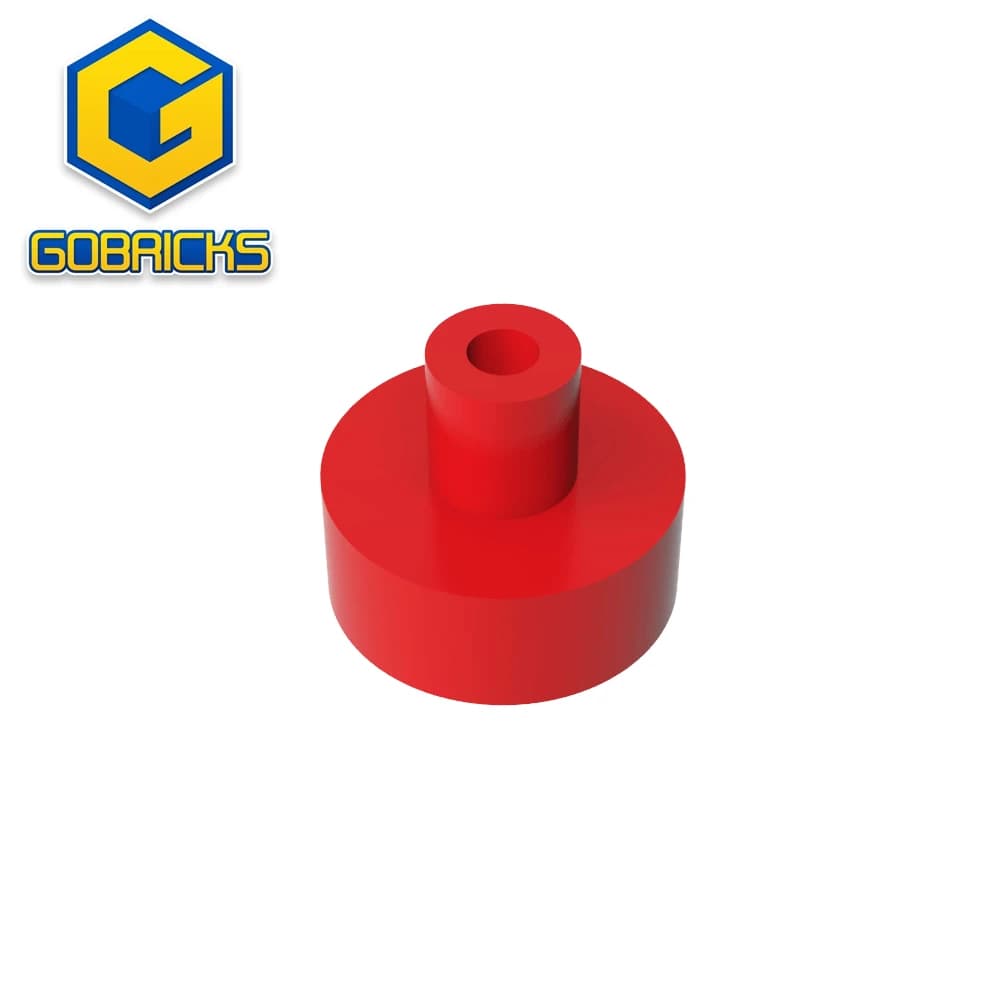Assembla piastrelle Gobricks GDS-1291, rotonde 1 x 1 con barra e porta spille compatibili con LEGO 20482 31561 pezzi fai da te per bambini