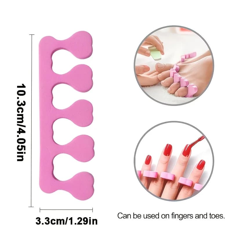 3Pcs pink finger and toe separator, nail polish application anti-collision flower, special for nail salons, home DIY nail art tools, unisex, novice-friendly non-restraining, nail art foot care, cost-effective aids