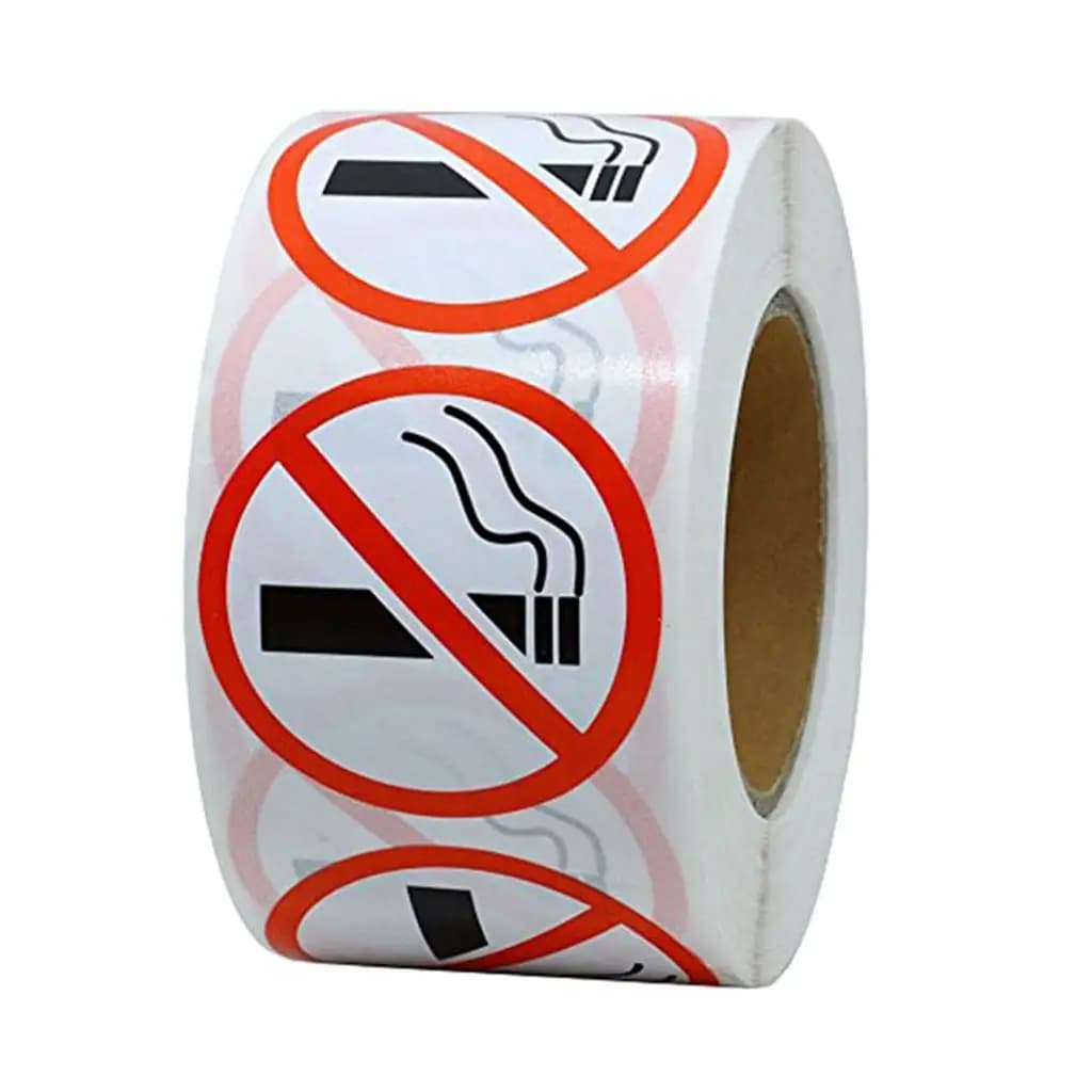 NO Fumare 25 mm Avviso Avviso Fermare Fumo Nessun Sigaretta Logo Adesivo per porte e finestre