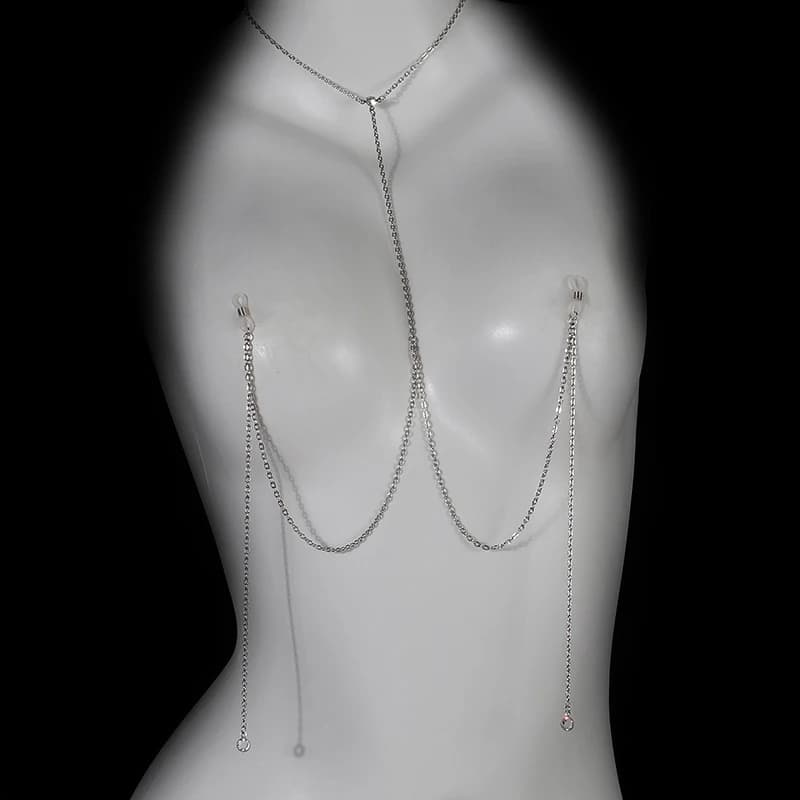New Circle Pendant Sexy Breast Chain Spice Girl Sexy Metal Milk Clip Chain Body Chain Temptation Jewelry