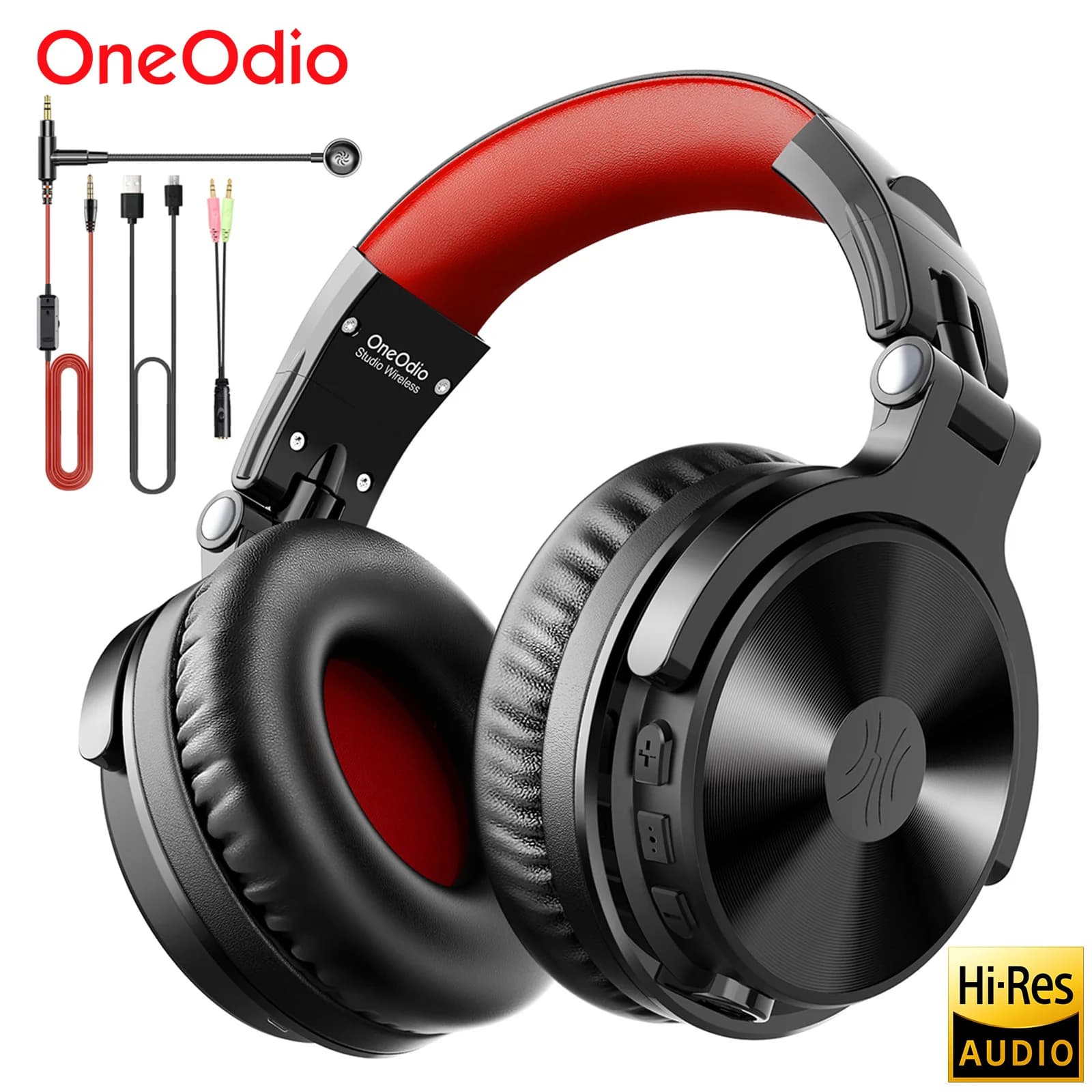 Oneodio Wireless Bluetooth 5.2 Headphones 110 hours + Wired stereo gaming headphones with axle microphone for phone Computer PC Gamer