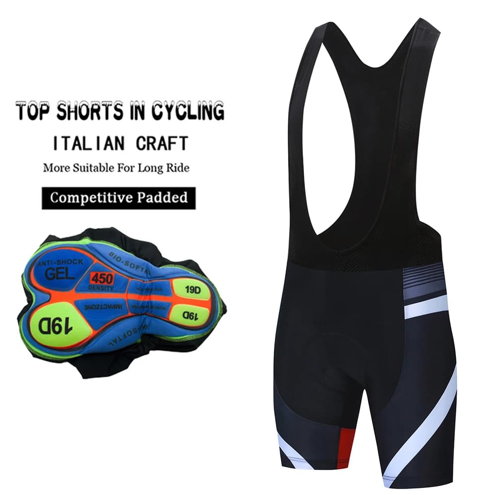 Men's Cycling Shorts MTB, Bicycle Salopettes with Gel, Professional Cycling Equipment, Sports Clothing