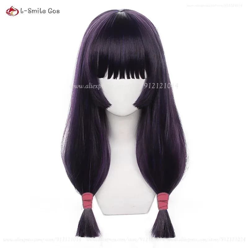 Utahime Iori Cosplay 65 cm lungo viola scuro Anime Cos parrucca capelli sintetici resistenti al calore parrucche per feste di Halloween