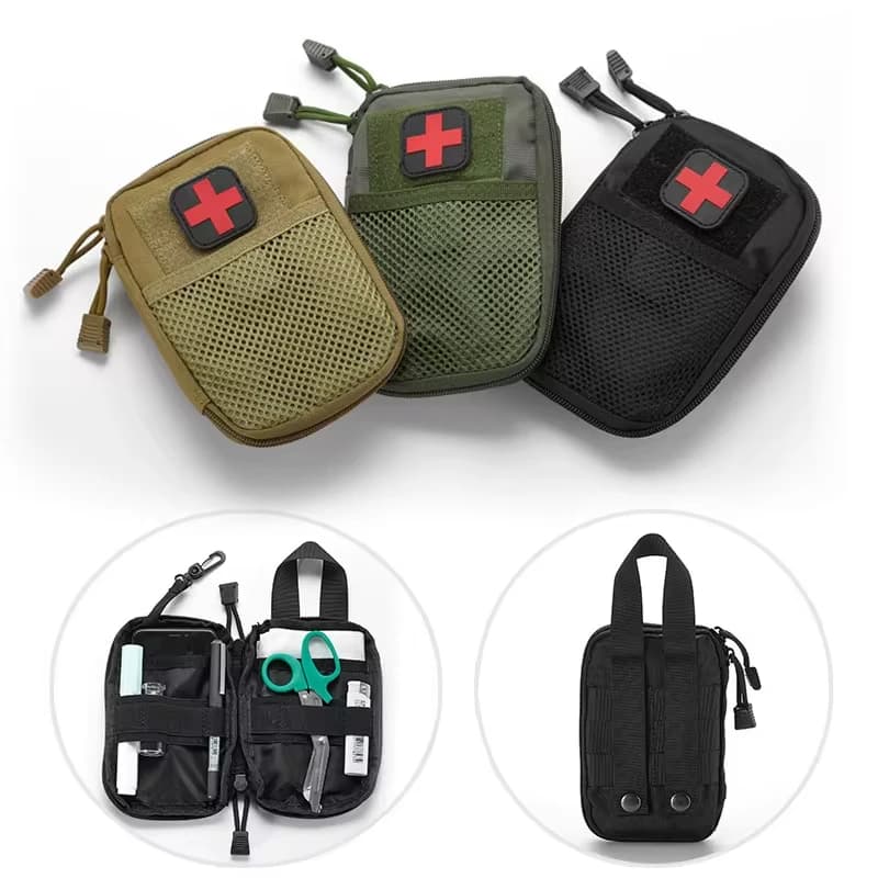DIZETION Custodia tattica EDC Molle Piccolo marsupio medico Porta custodia per telefono Accessori per caccia escursionismo all'aperto Borsa di pronto soccorso
